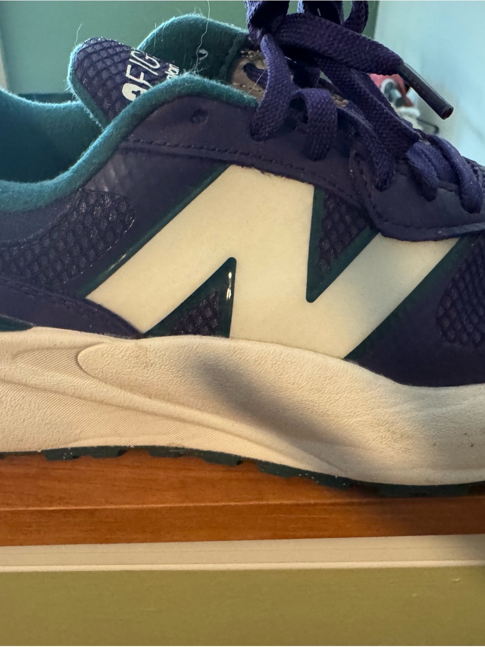 New Balance Purple and Teal Women's Athletic Sneakers with White 'N' Logo